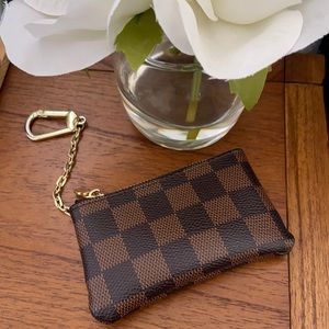 Checkered Keychain coin purse